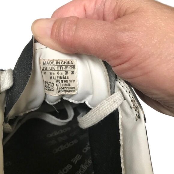 Adidas Adicross black lace up low spikeless golf cleats/shoes 11 - Picture 8 of 8